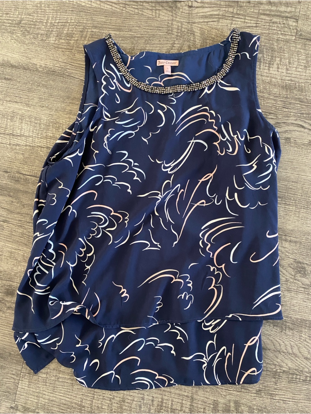 Juicy Couture Layered Bejeweled Tank